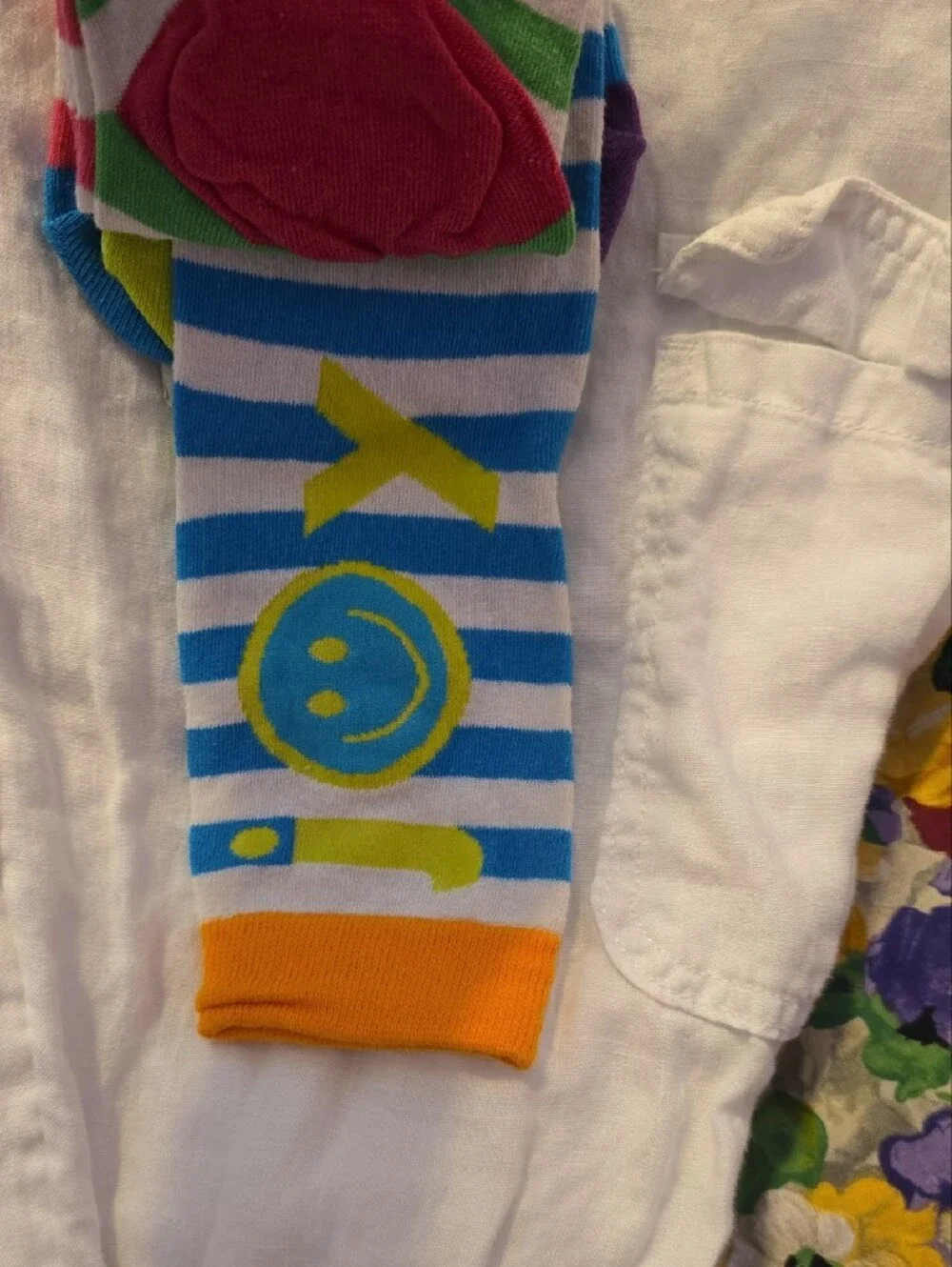 Girls'‎ Striped Pink & White Socks - 3 Pack